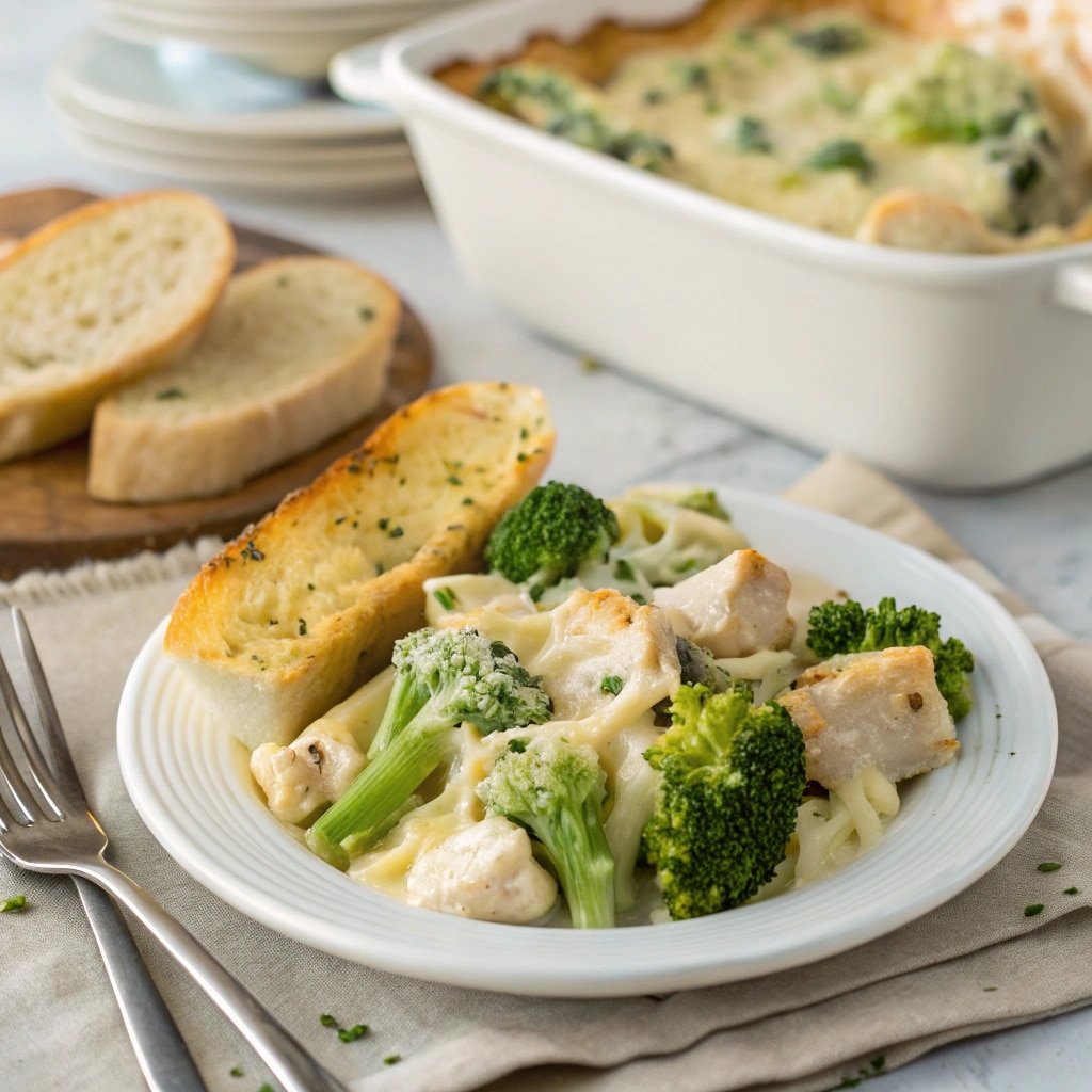 Chicken Broccoli Alfredo Bake: Creamy, Easy & Budget-Friendly 3 Serving of chicken broccoli alfredo bake