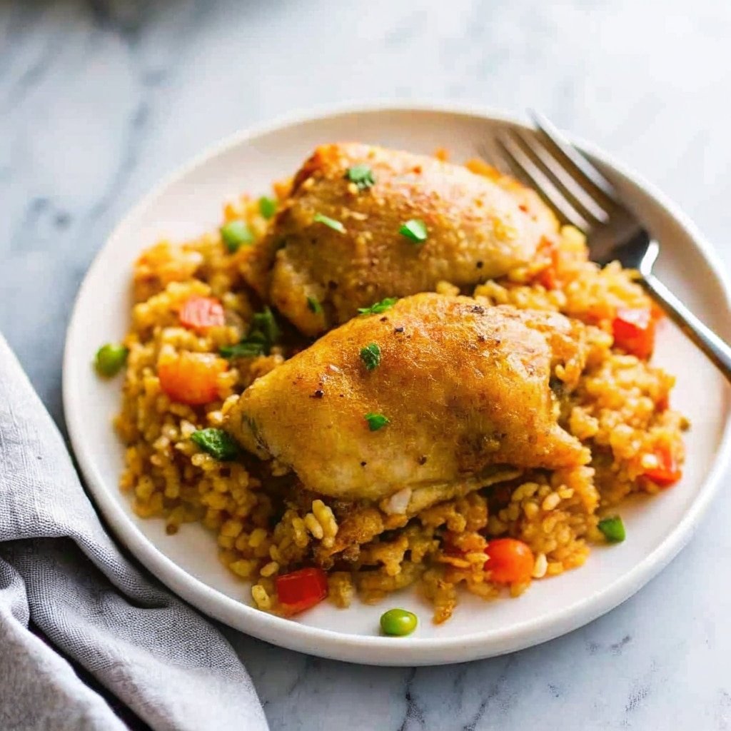 Instant Pot Chicken Thighs and Rice – Easy, Affordable Family Meal 1 Instant Pot chicken thighs and rice served in a rustic bowl