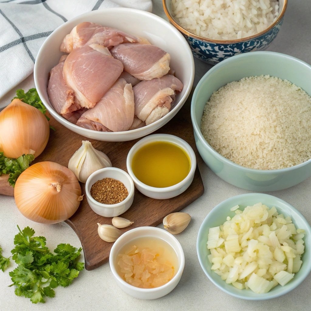 Instant Pot Chicken Thighs and Rice – Easy, Affordable Family Meal 2 Ingredients for Instant Pot chicken thighs and rice on counter