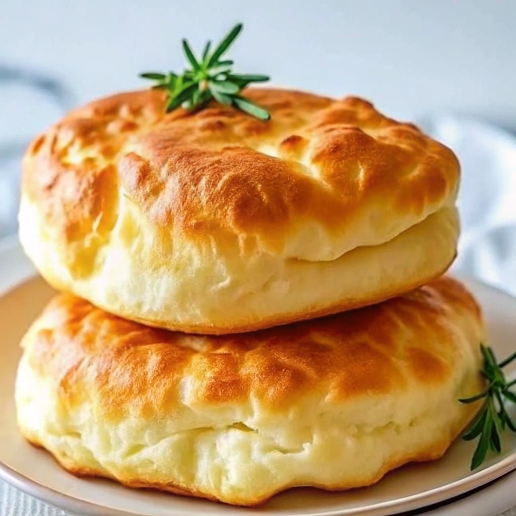 Fluffy Cottage Cheese Cloud Bread – Easy, Light & Protein-Packed 1 Fluffy cottage cheese cloud bread on a wooden board