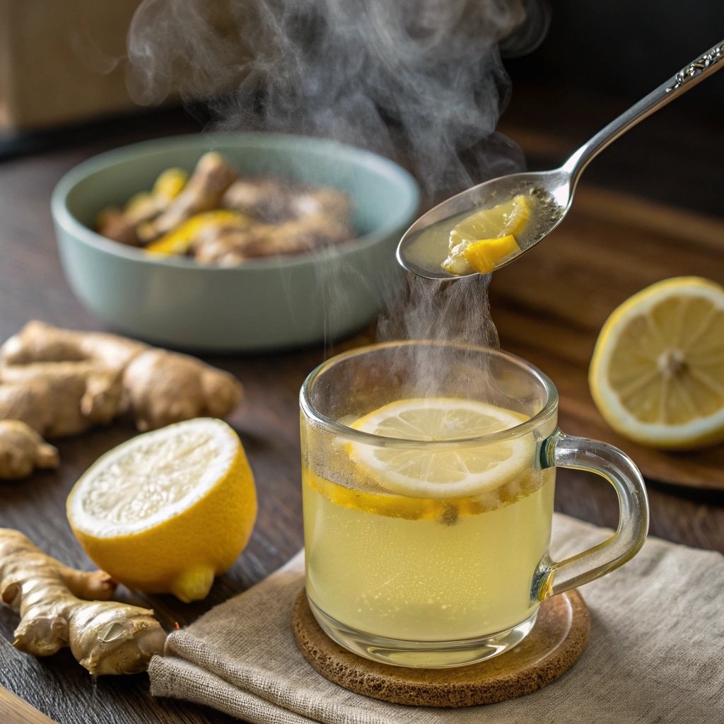 Lemon Ginger Ferment Recipe: Tangy Probiotic Boost for Every Day 3 Lemon ginger ferment added to a warm drink