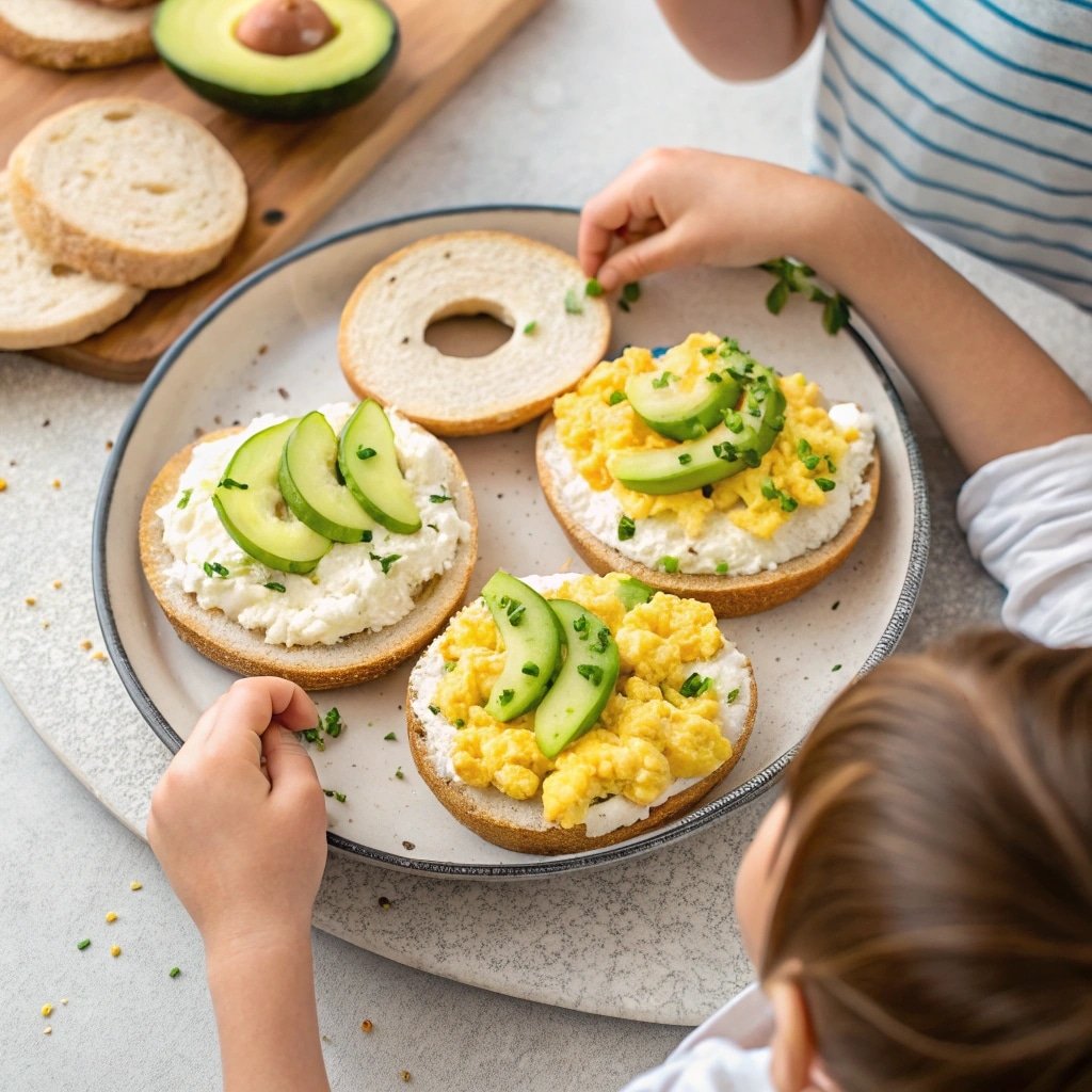 Cottage Cheese Bagels: Delicious, Protein-Packed Breakfast Your Family Will Love 4 Cottage cheese bagels served for breakfast